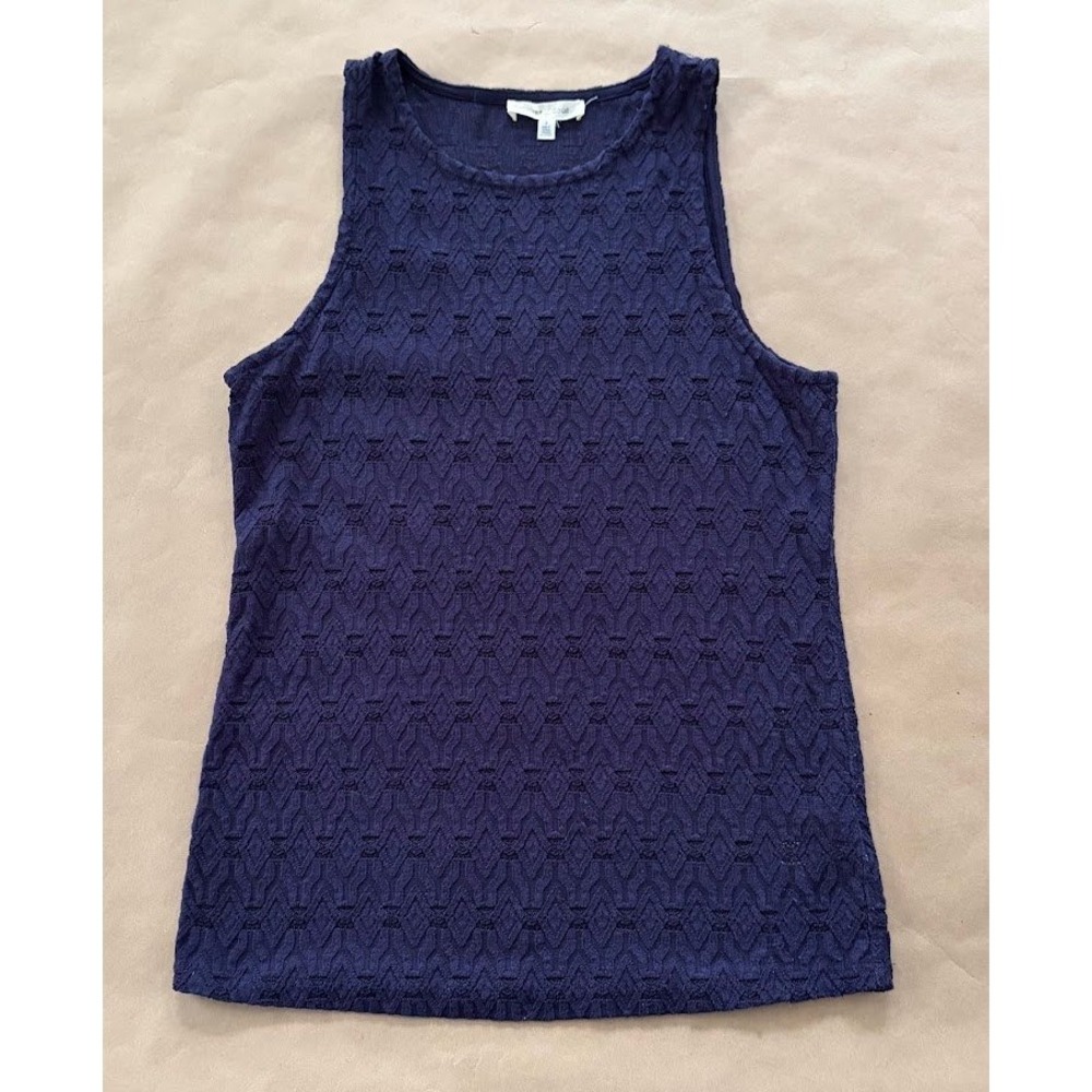 Anthropologie Pure + Good Navy Geometric‎ Textured Knit Tank Top
Small Casual